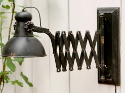 Ausziehbare Wandlampe Scherenlampe Industrial Dexter Metall Antik Finish-Chic Antique Clearance