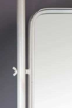 Badregal Wandregal Spiegel Vintage Barber Metall Used-Look 120/70 XL-DutchBone Sale