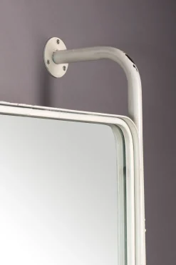 Badregal Wandregal Spiegel Vintage Barber Metall Used-Look 120/70 XL-DutchBone Sale