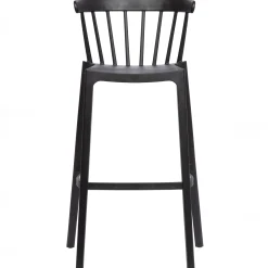 Barstuhl Barhocker Outdoor Bliss Kunstoff Gastro Schwarz-WOOOD New
