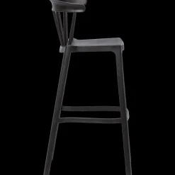 Barstuhl Barhocker Outdoor Bliss Kunstoff Gastro Schwarz-WOOOD New