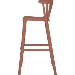 Barstuhl Barhocker Outdoor Bliss Kunstoff Gastro Rot-WOOOD Hot