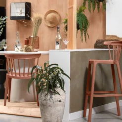 Barstuhl Barhocker Outdoor Bliss Kunstoff Gastro Rot-WOOOD Hot