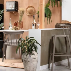 Barstuhl Barhocker Outdoor Bliss Kunstoff Gastro Taupe-WOOOD Sale