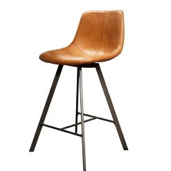 Barstuhl Barhocker Zig Zag Industrial Cognac-Vintagehaus Outlet