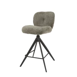 Barstuhl Drehstuhl Polsterstuhl Comfort Boucle Taupe-Vintagehaus Discount