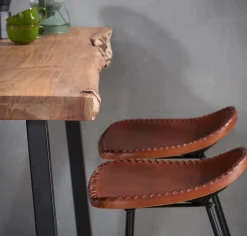 Bartisch Stehtisch Wood Akazie Baumkante Industrial 125 x 46-Vintagehaus Best