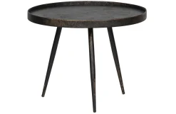 Beistelltisch Couchtisch Bounds Metall Holz Anthrazit/Gold ⌀ 60-BePureHome Outlet