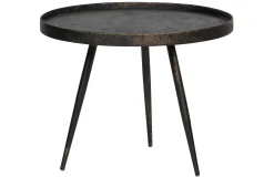 Beistelltisch Couchtisch Bounds Metall Holz Anthrazit/Gold ⌀ 60-BePureHome Outlet