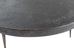 Beistelltisch Couchtisch Bounds Metall Holz Anthrazit/Gold ⌀ 60-BePureHome Outlet