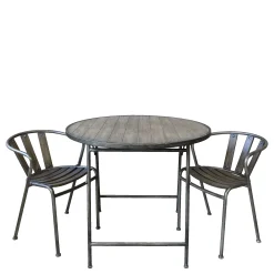 Bistro Set Factory Tisch ⌀ 90 + 2 Stühle-Chic Antique Clearance