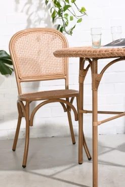 Bistrostuhl Outdoorstuhl Cabana PE-Rattangeflecht/Alu-Vintagehaus Discount