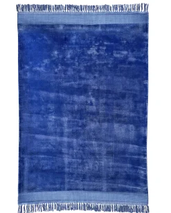 Boho Teppich Velvet Touch 160 x 230 cm Dunkelblau-Vintagehaus Sale