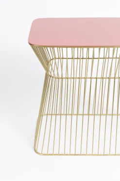 Couchtisch Beistelltisch No Offence Gold Dusky Pink Metall/Emaille-Bold Monkey Outlet