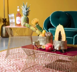 Couchtisch Beistelltisch No Offence Gold Dusky Pink Metall/Emaille-Bold Monkey Outlet