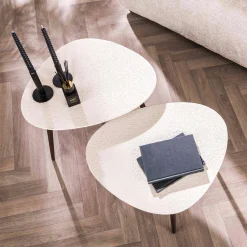 Couchtisch Beistelltisch 2er Set Triangular Stone Organic-Vintagehaus Best