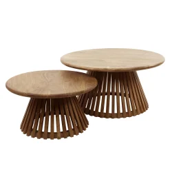 Couchtisch Retro Tweak Konisch Mangoholz Groß-Vintagehaus Clearance