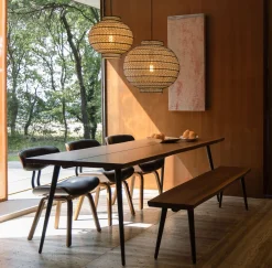 Esstischbank Alagon Baumkante Walnußfurnier 160-DutchBone Best