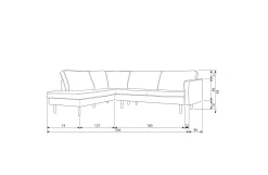 Ecksofa Eckbank Leder Rodeo 3-Sitzer Cognac Links 266/213 cm-BePureHome Discount