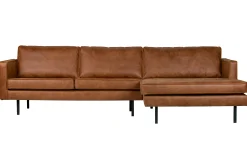 Ecksofa Leder Rodeo 3-Sitzer Cognac Rechts 300/160-BePureHome Best