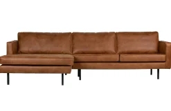 Ecksofa Leder Rodeo 3-Sitzer Cognac Links 300/160-BePureHome Sale