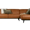 Ecksofa Recycle Leder Statement Cognac Rechts 274 x 210-BePureHome