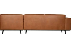 Ecksofa Recycle Leder Statement Cognac Rechts 274 x 210-BePureHome