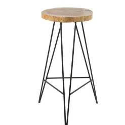 2er Set Barhocker Wood Akazie Baumkante/Baumscheibe-Vintagehaus Outlet