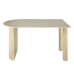 5er Set Essgruppe Half Arch 140 Travertin + 4 Drehstuhl Esszimmerstuhl Swivel-Vintagehaus Sale