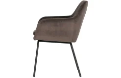 2er Set Esszimmerstuhl Schalenstuhl Velvet Mood Anthrazit-Vintagehaus New