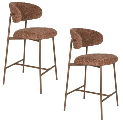 2er Set Retro Barhocker Claes Walnussholzoptik Terra-Vintagehaus Discount