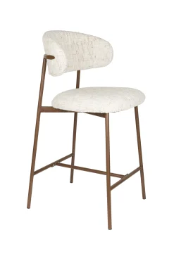 2er Set Retro Barhocker Claes Walnussholzoptik Off-White-Vintagehaus Outlet