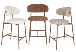 2er Set Retro Barhocker Claes Walnussholzoptik Off-White-Vintagehaus Outlet