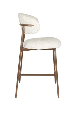 2er Set Retro Barhocker Claes Walnussholzoptik Off-White-Vintagehaus Outlet