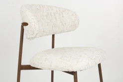 2er Set Retro Barhocker Claes Walnussholzoptik Off-White-Vintagehaus Outlet