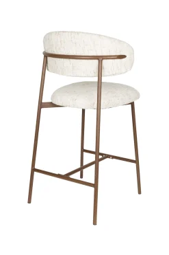 2er Set Retro Barhocker Claes Walnussholzoptik Off-White-Vintagehaus Outlet