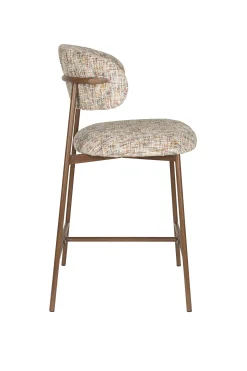 2er Set Retro Barhocker Claes Walnussholzoptik Multicolour-Vintagehaus Outlet