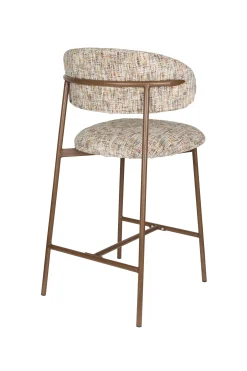 2er Set Retro Barhocker Claes Walnussholzoptik Multicolour-Vintagehaus Outlet