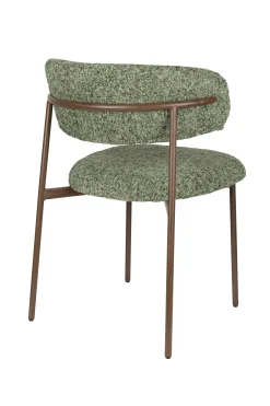 2er Set Retro Esszimmerstühle Claes Walnussholzoptik Grün-Vintagehaus Clearance