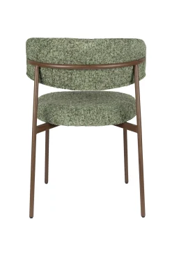 2er Set Retro Esszimmerstühle Claes Walnussholzoptik Grün-Vintagehaus Clearance