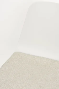 4er Set Retro Esszimmerstuhl Schalenstuhl Jeffrey in Weiß-Vintagehaus