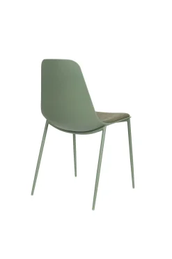 4er Set Retro Esszimmerstuhl Schalenstuhl Jeffrey in Grün-Vintagehaus New