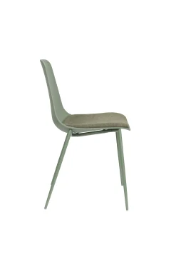 4er Set Retro Esszimmerstuhl Schalenstuhl Jeffrey in Grün-Vintagehaus New