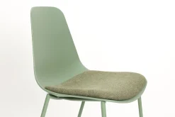 4er Set Retro Esszimmerstuhl Schalenstuhl Jeffrey in Grün-Vintagehaus New