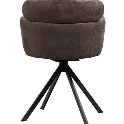 2er Set Retro Esszimmerstuhl Bürostuhl Fenne Drehbar Kunstleder Anthrazit-WOOOD New