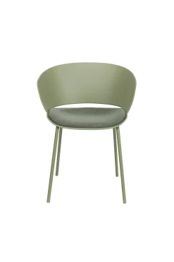 4er Set Retro Esszimmerstuhl Schalenstuhl Jessica in Grün-Vintagehaus Clearance