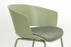 4er Set Retro Esszimmerstuhl Schalenstuhl Jessica in Grün-Vintagehaus Clearance