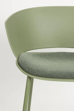 4er Set Retro Esszimmerstuhl Schalenstuhl Jessica in Grün-Vintagehaus Clearance