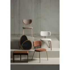 2er Set Retro Esszimmerstuhl Polsterstuhl Valor Sand-WOOOD Online