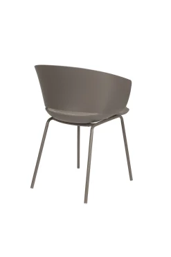 4er Set Retro Esszimmerstuhl Schalenstuhl Jessica in Grau-Vintagehaus Clearance